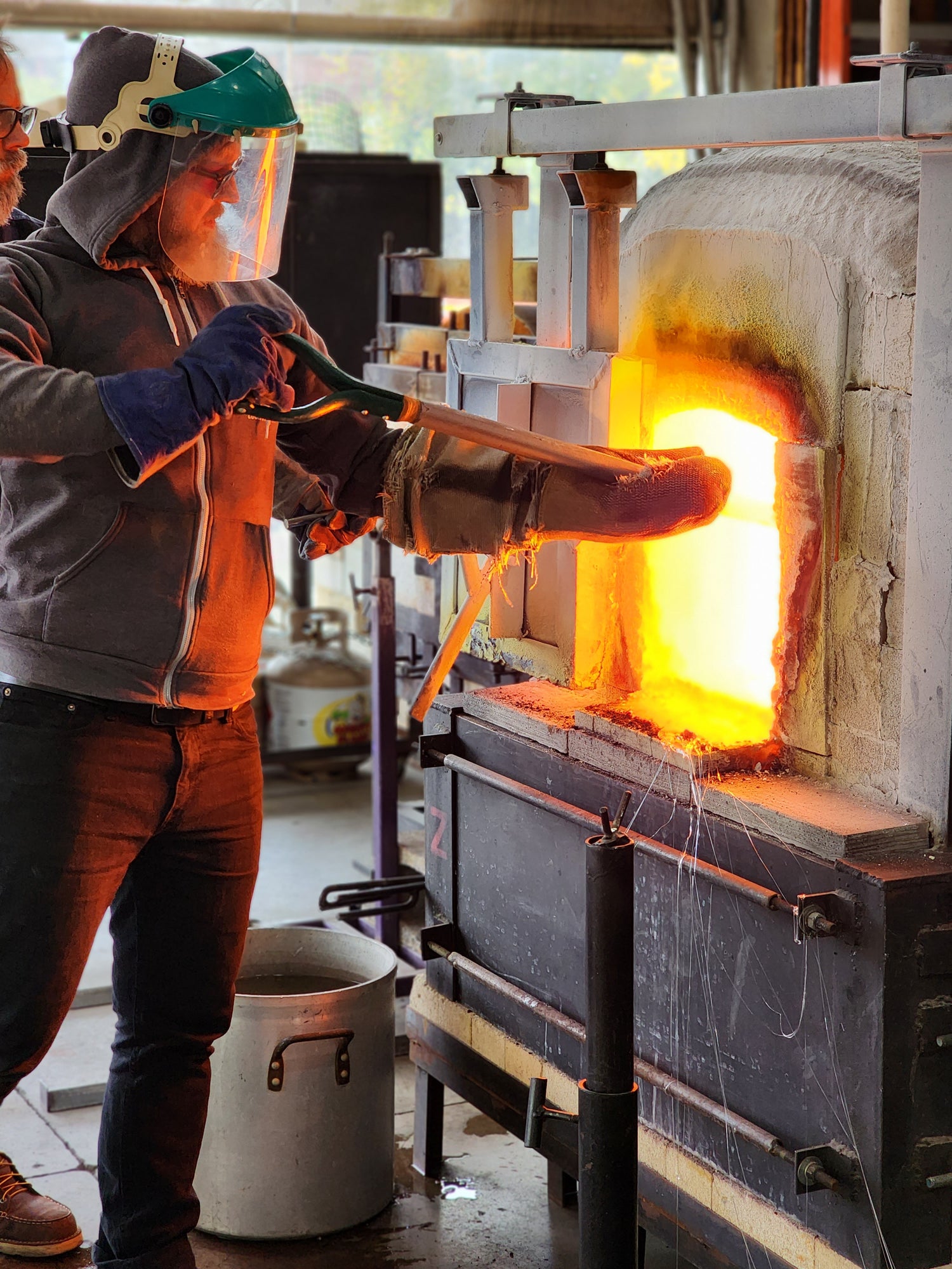 glass blown blowing handmade art fire